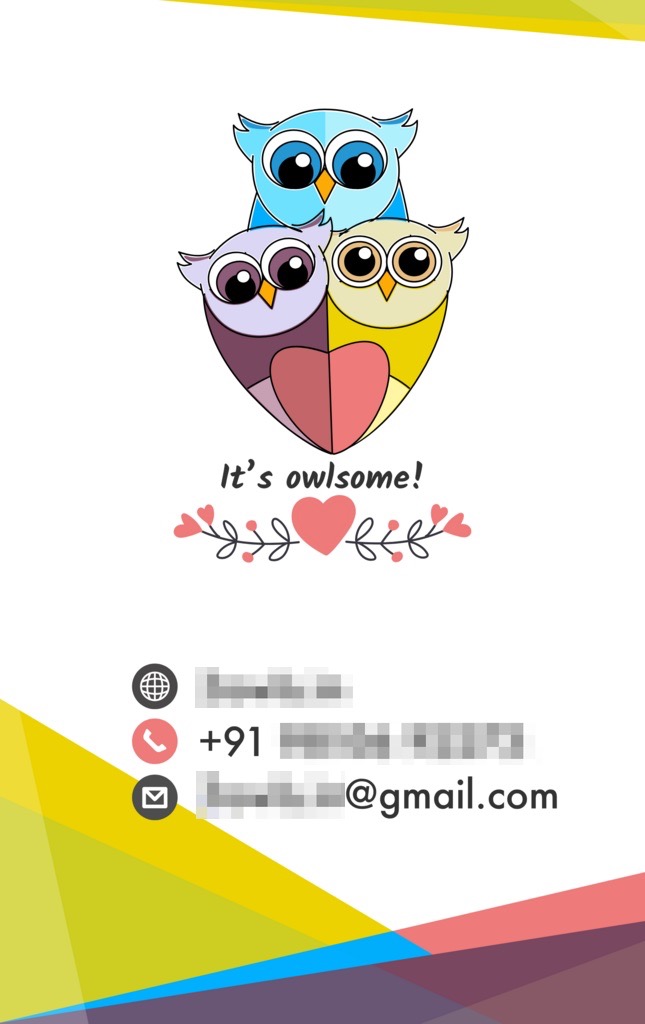 3 Owls business card