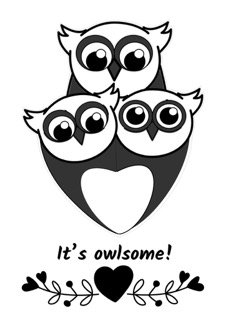 3owls monochrome logo variant