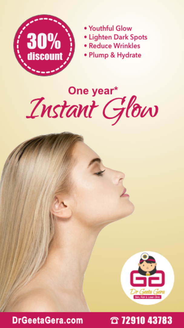 insta glow campaign poster
